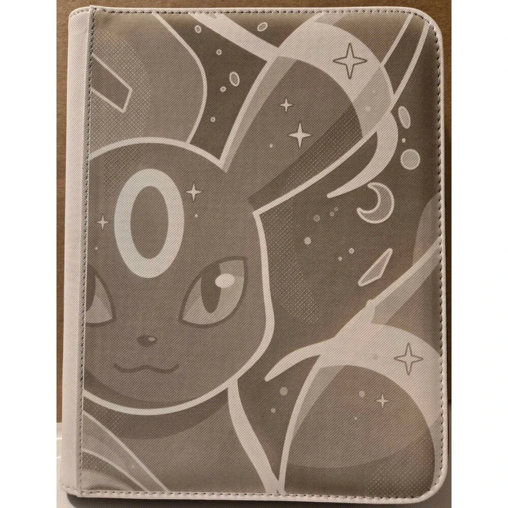 Umbreon & Espeon 4 Pocket Top Loader Pokemon Binder (128 Cards) WHITE